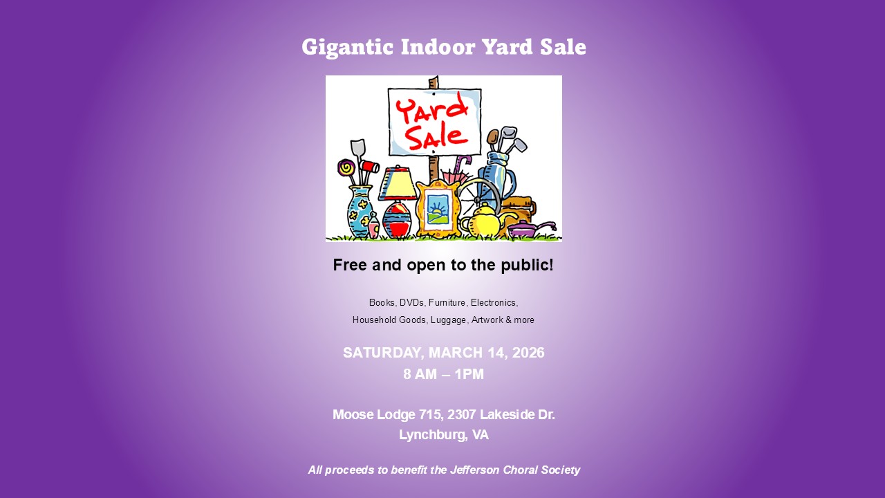 Gigantic Indoor Yard Sale! Gigantic Indoor Yard Sale!