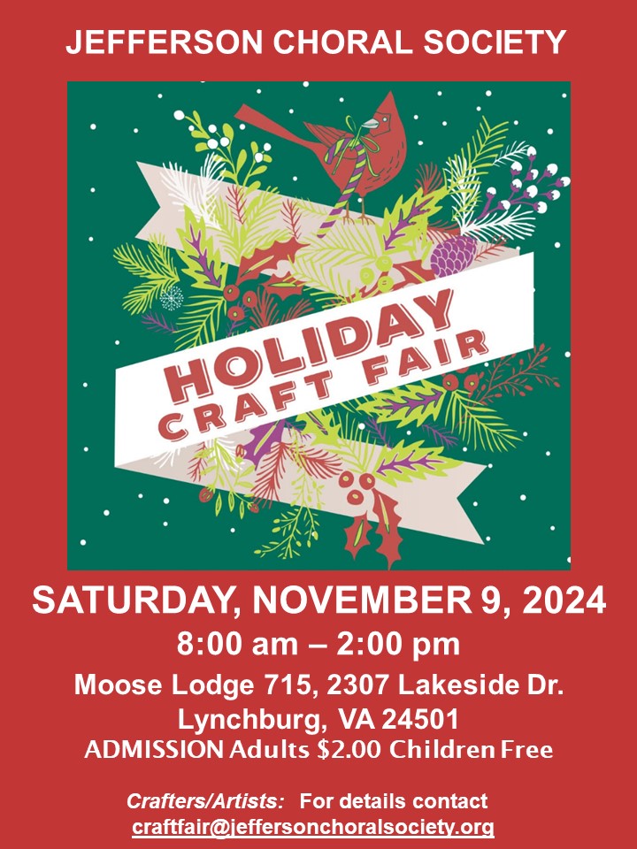 Holiday Craft Fair sponsored by the Jefferson Choral Society